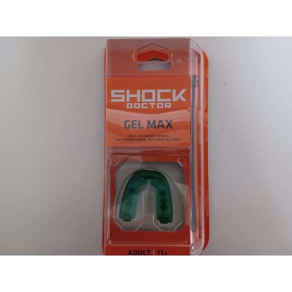 Shock Doctor Gel Max Mouthguard For Impact Sports Adult Ages 11+ Moldable Gel
